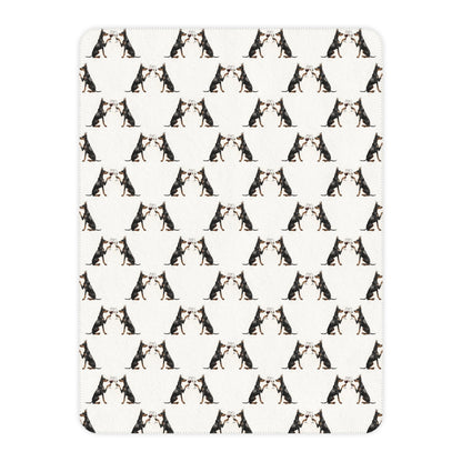 Happy Hour Doberman Sherpa Blanket