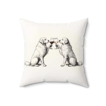 Happy Hour Great Pyrenees Throw Pillow