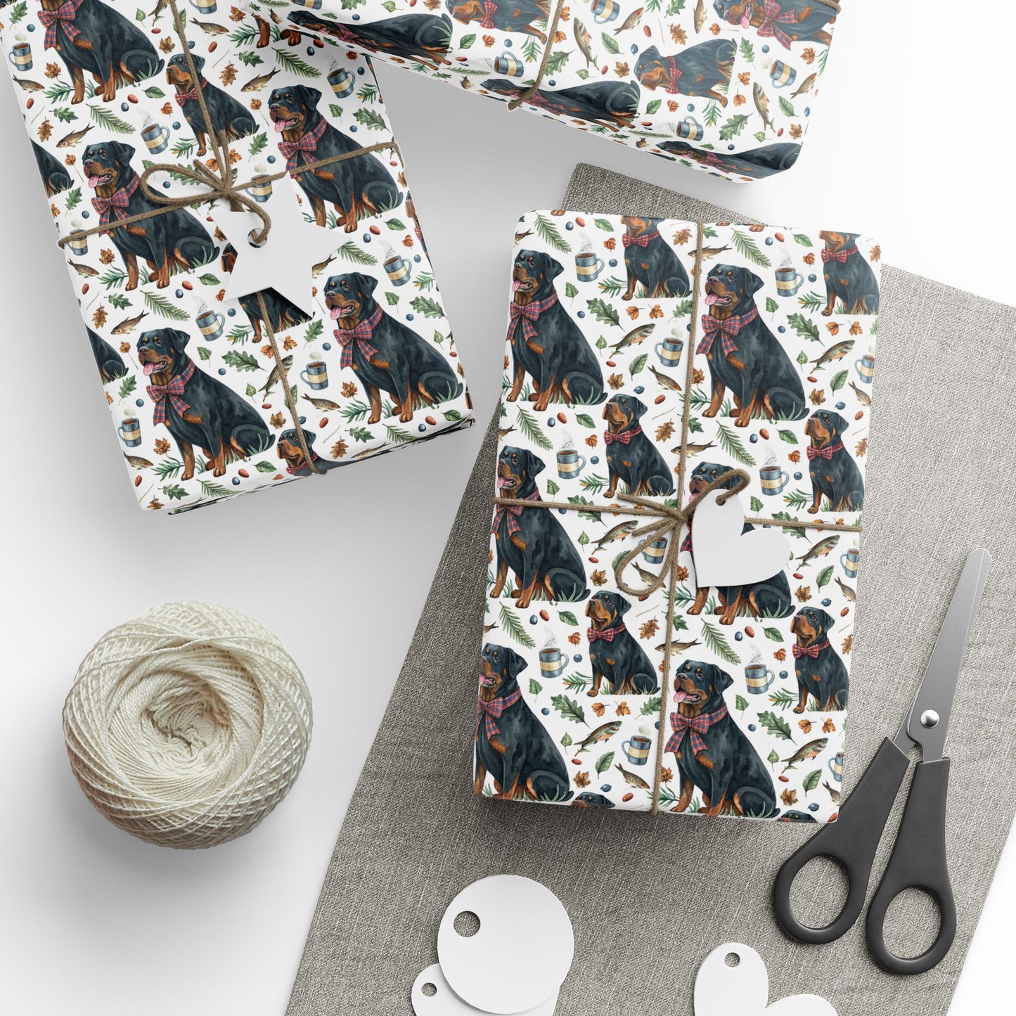 Cozy Rottweiler Wrapping Paper