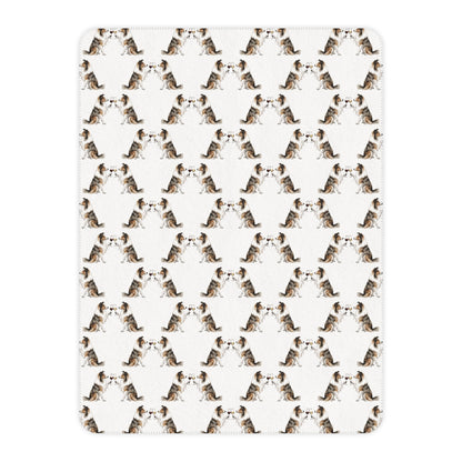 Happy Hour Sheltie Sherpa Blanket