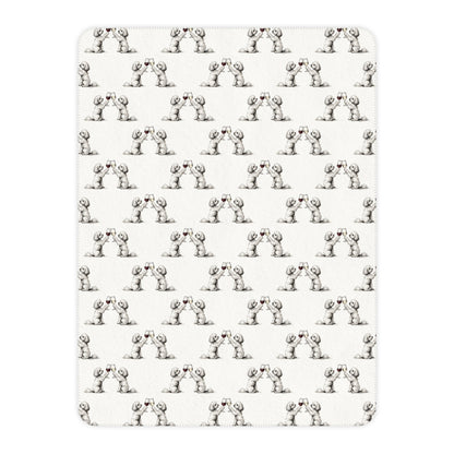 Happy Hour Maltipoo Sherpa Blanket