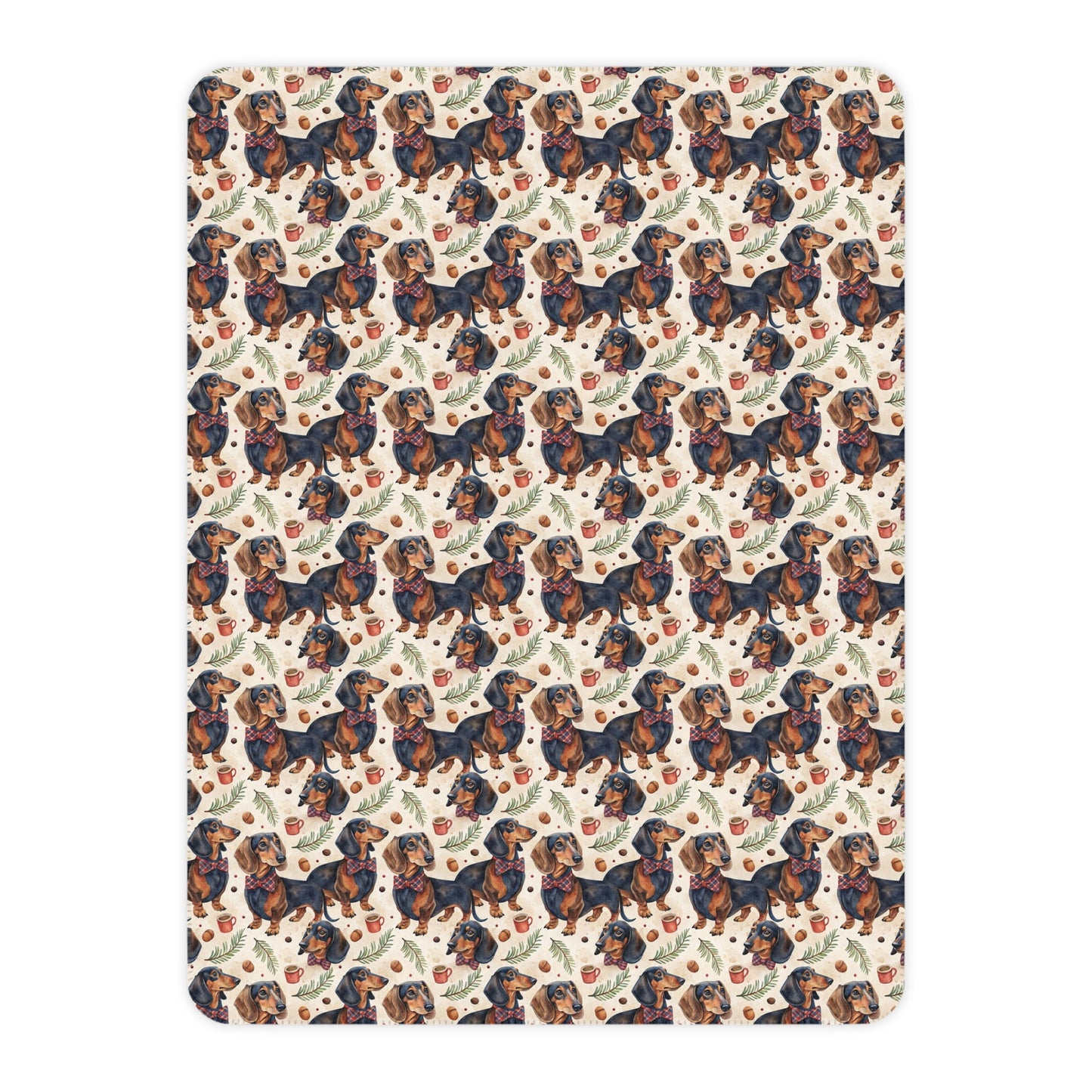 Dapper Dachshund Sherpa Blanket