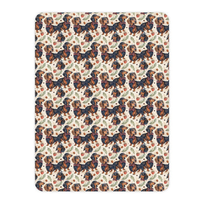 Dapper Dachshund Sherpa Blanket