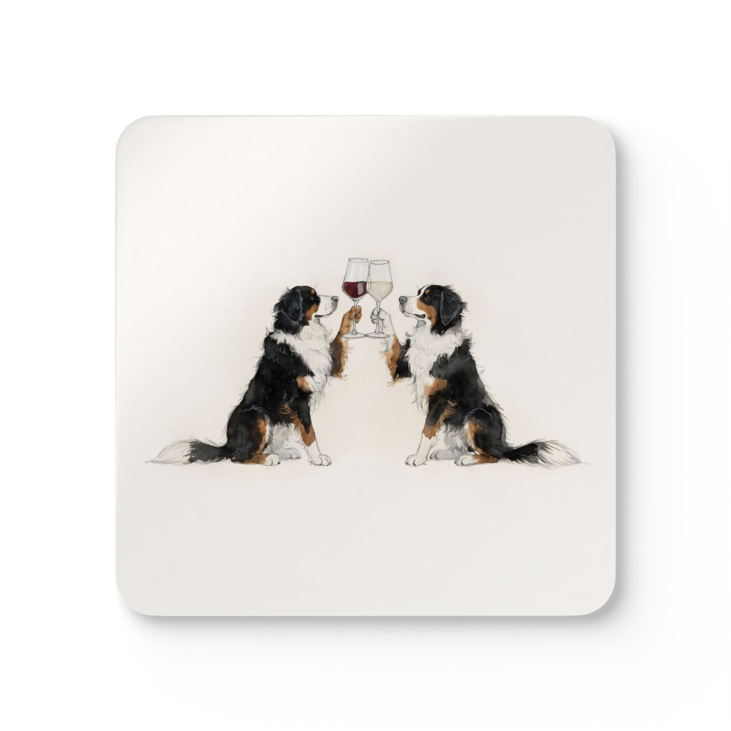 Happy Hour Bernese Mountain Dog Coaster Set
