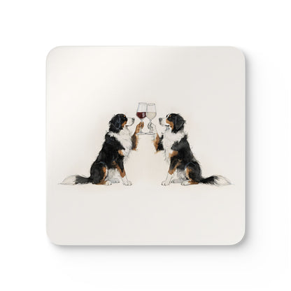 Happy Hour Bernese Mountain Dog Coaster Set