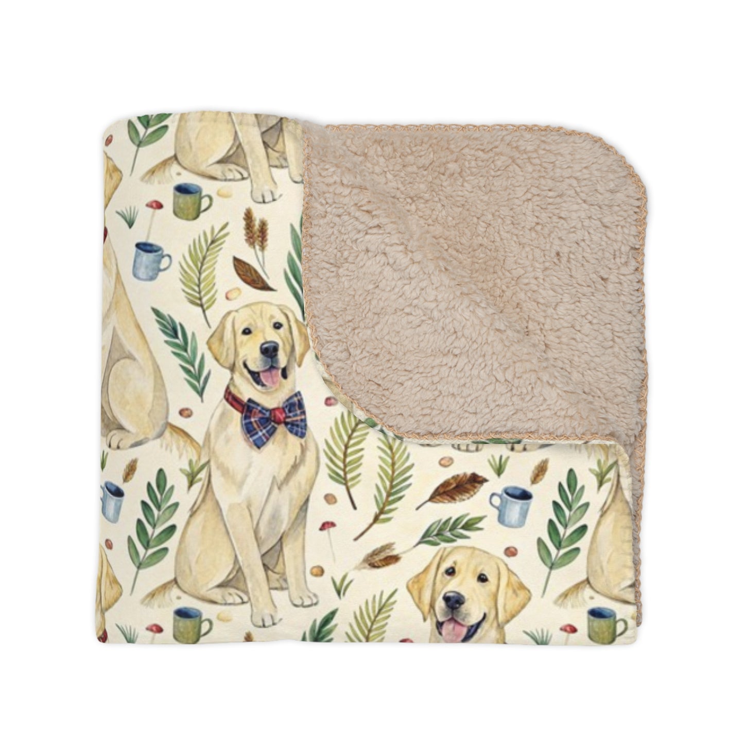 Dapper Labrador Retriever Sherpa Blanket