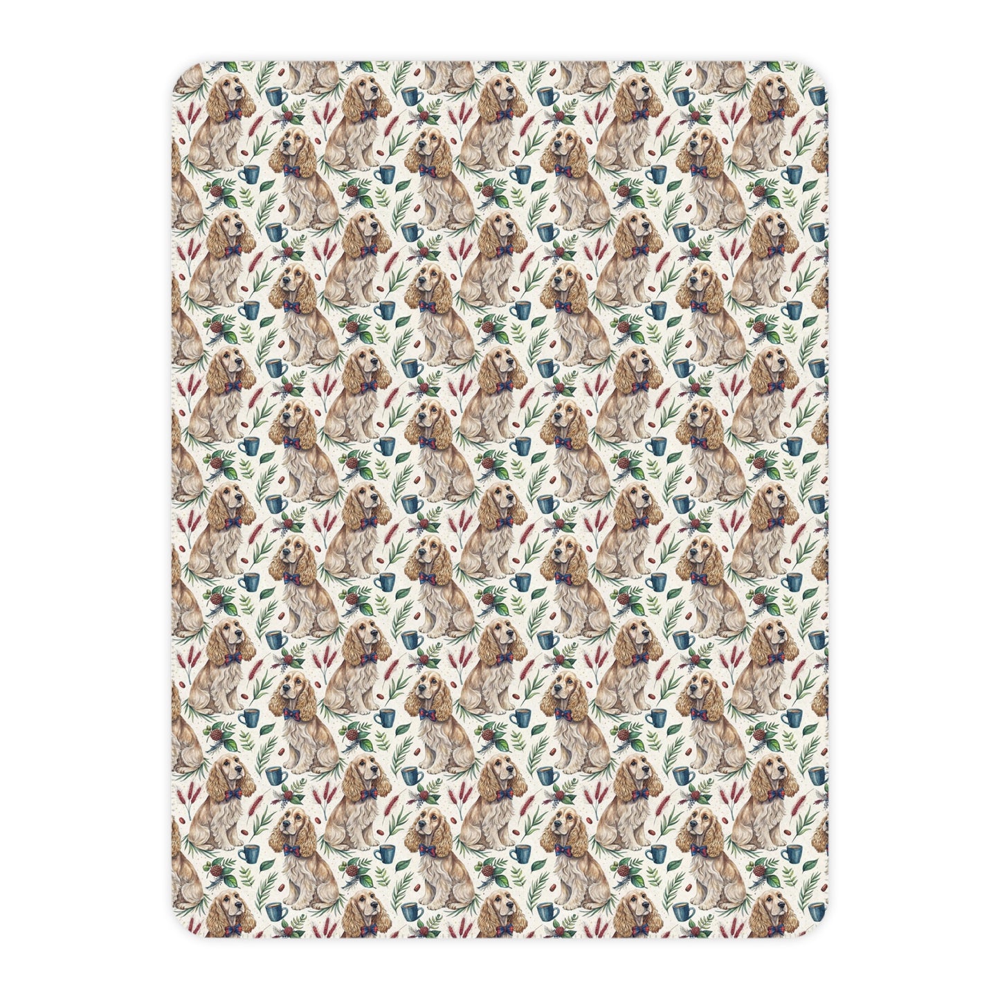 Dapper Cocker Spaniel Sherpa Blanket