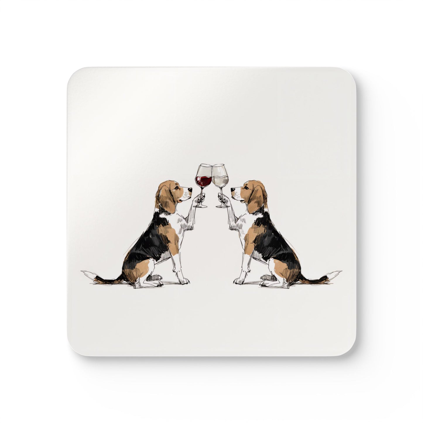 Happy Hour Beagle Coaster Set