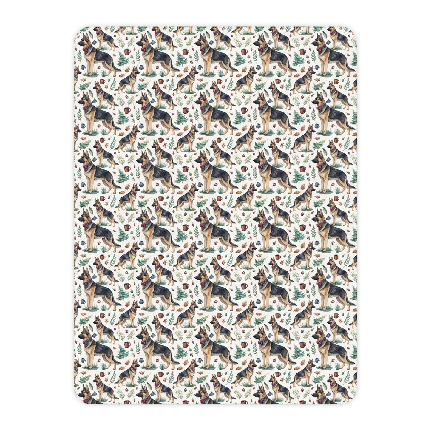 Dapper German Shepherd Sherpa Blanket