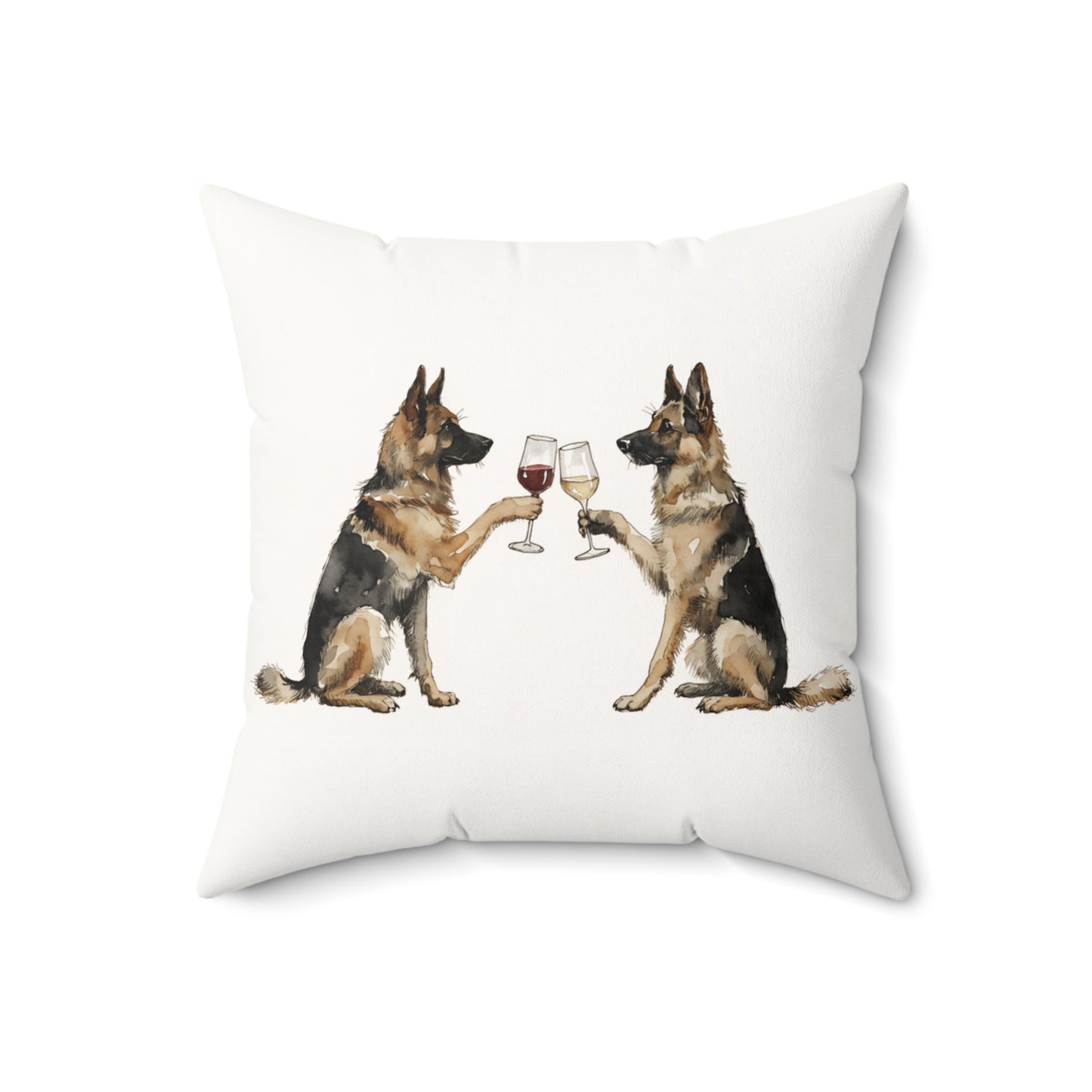 Happy Hour German Shepherd Throw Pillow