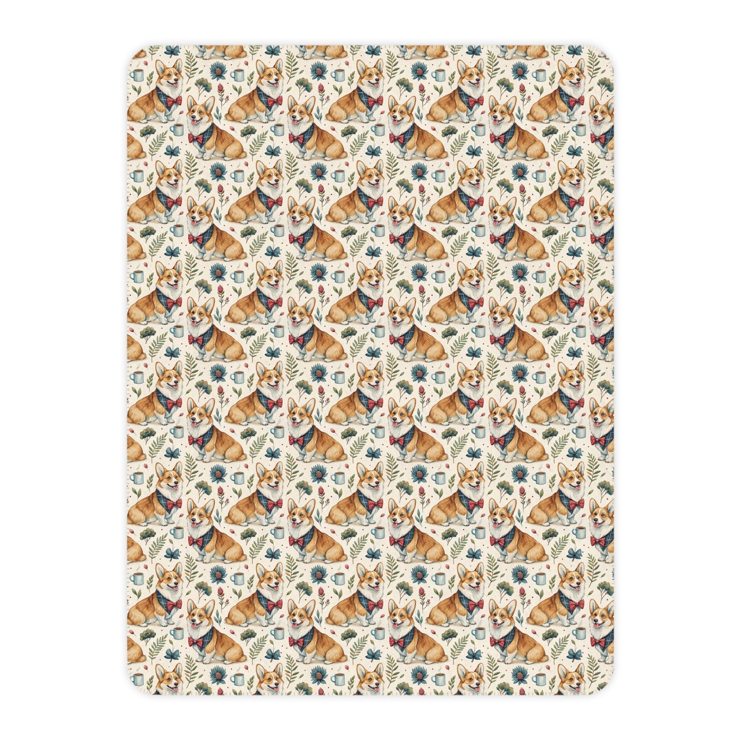 Dapper Corgi Sherpa Blanket