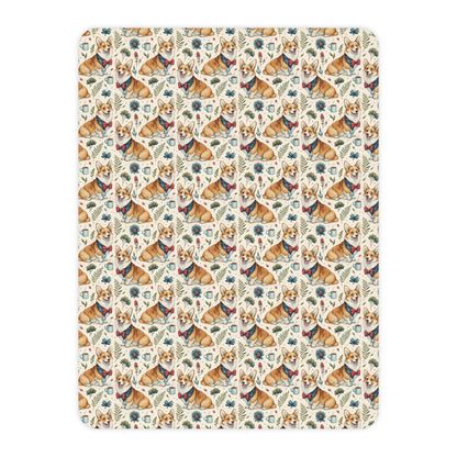 Dapper Corgi Sherpa Blanket