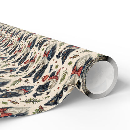Dapper Border Collie Wrapping Paper
