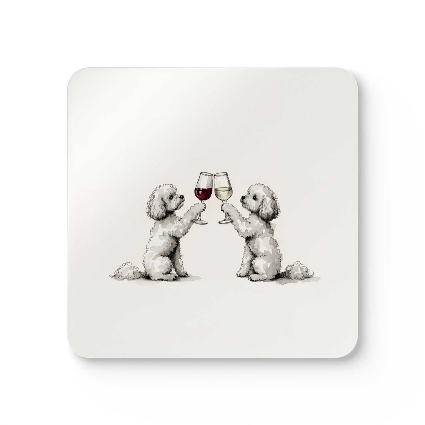 Happy Hour Maltipoo Coaster Set