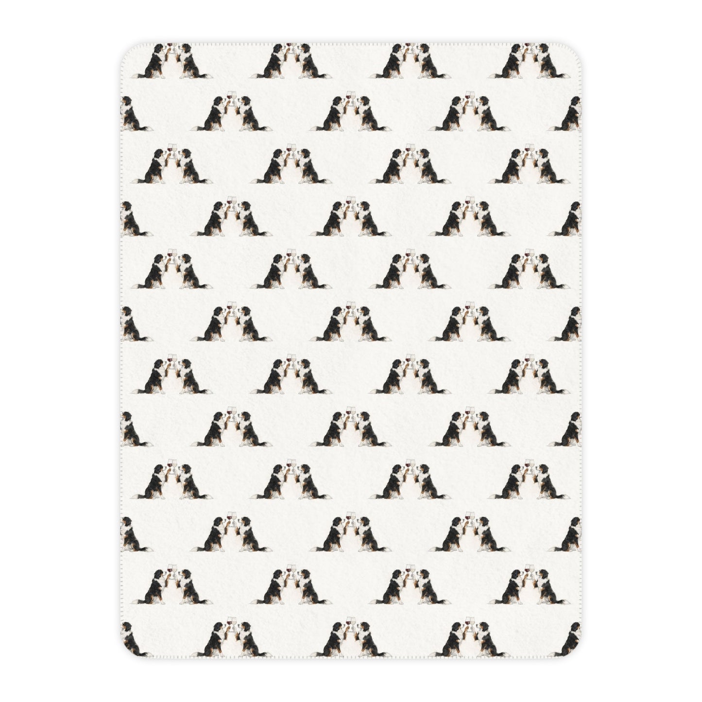 Happy Hour Bernese Mountain Dog Sherpa Blanket