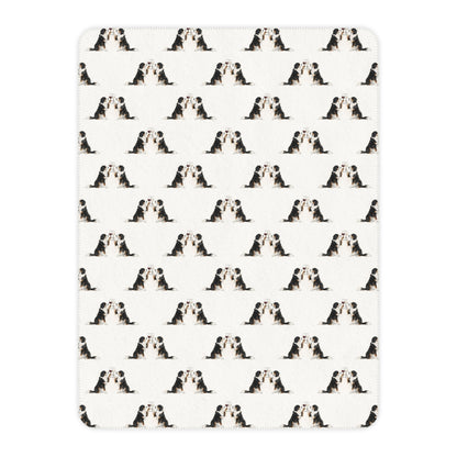 Happy Hour Bernese Mountain Dog Sherpa Blanket