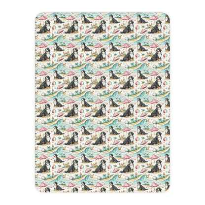 Bernese Mountain Dog Beach Day Sherpa Blanket