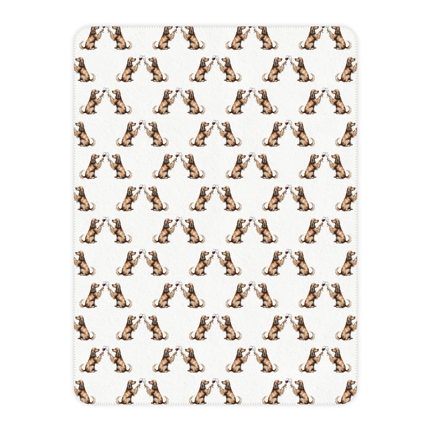 Happy Hour Cocker Spaniel Sherpa Blanket