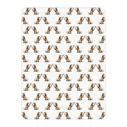 Happy Hour Cocker Spaniel Sherpa Blanket