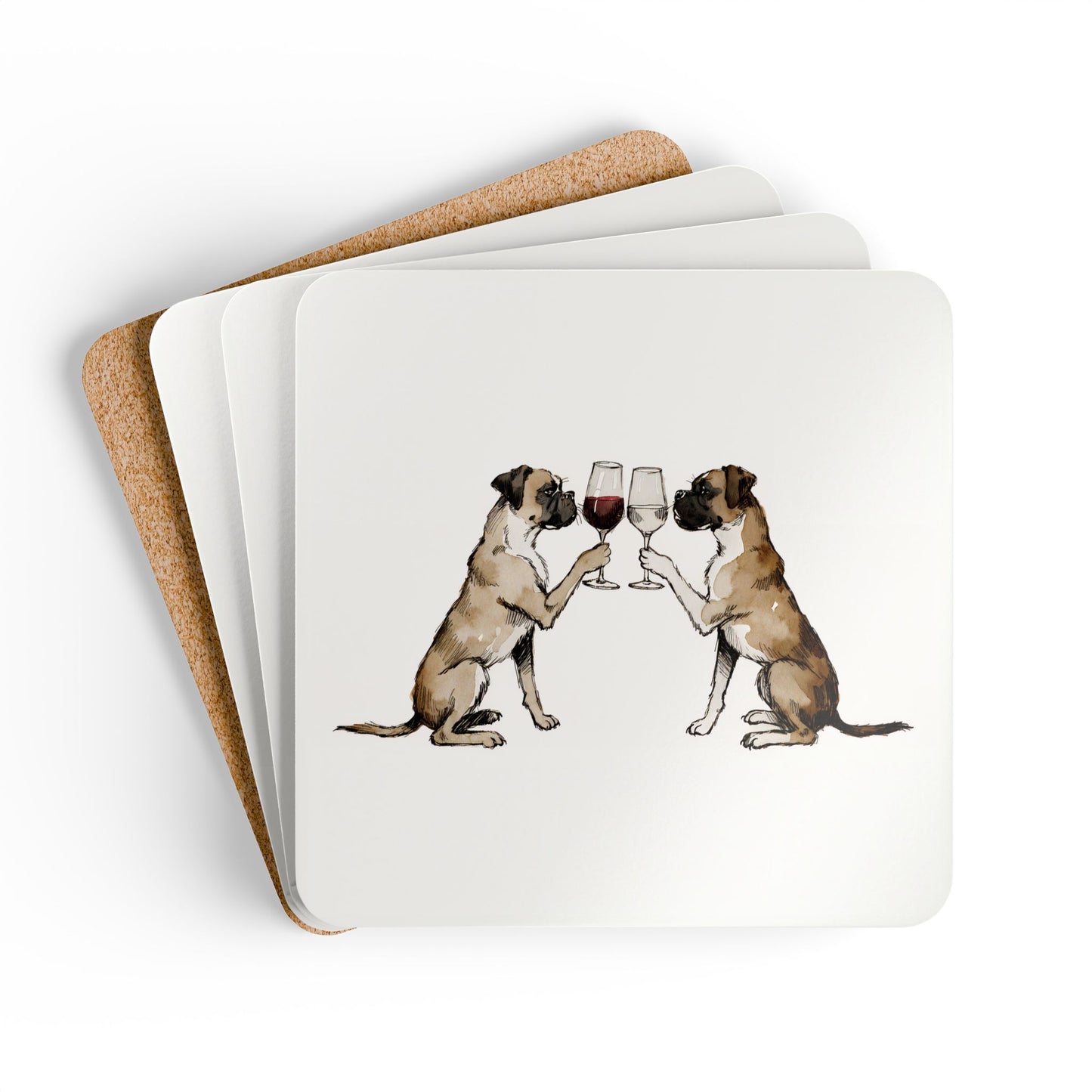 Happy Hour Boxer Coaster Set