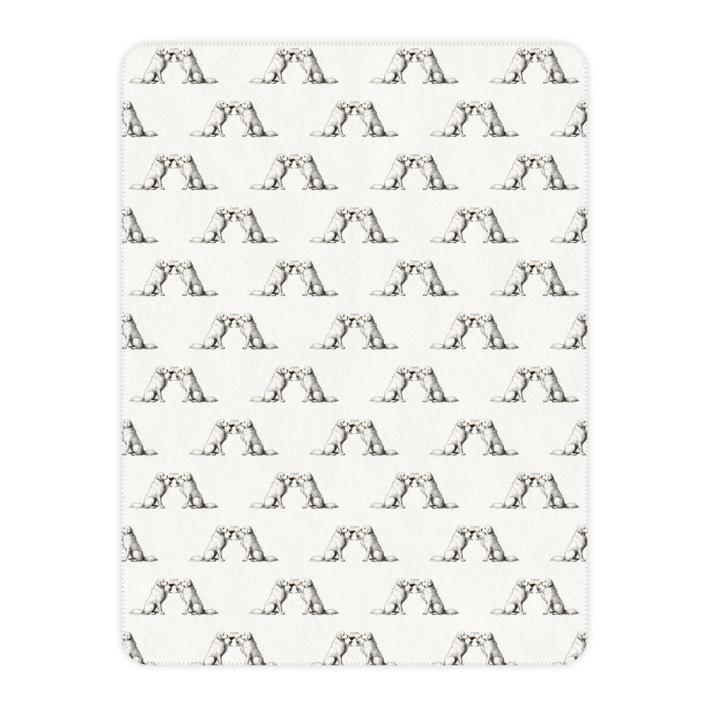 Happy Hour Great Pyrenees Sherpa Blanket