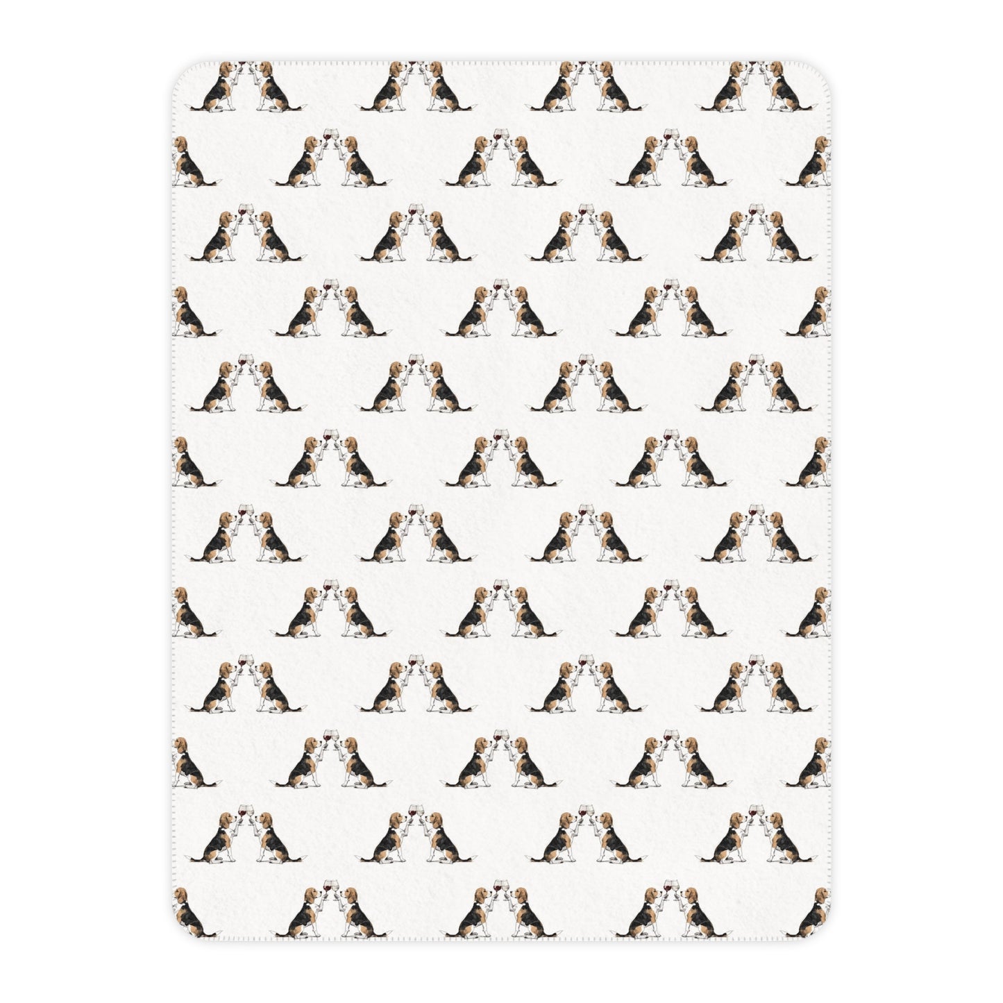 Happy Hour Beagle Sherpa Blanket