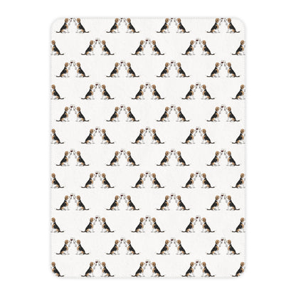 Happy Hour Beagle Sherpa Blanket