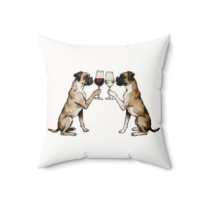 Happy Hour Boxer Throw Pillow