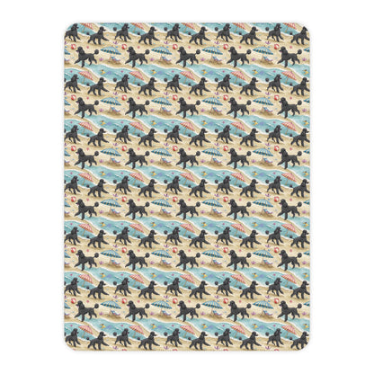 Poodle Beach Day Sherpa Blanket