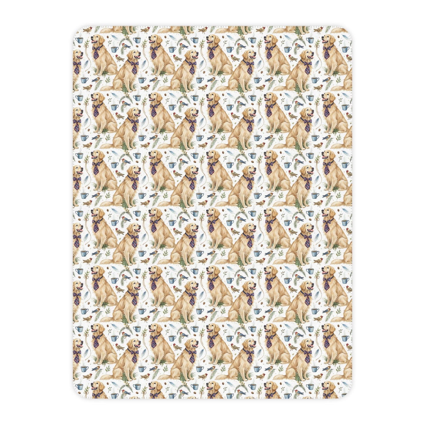Dapper Golden Retriever Sherpa Blanket