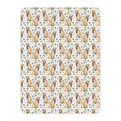 Dapper Golden Retriever Sherpa Blanket