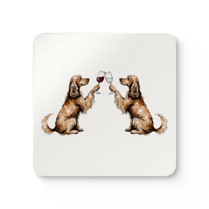 Happy Hour Cocker Spaniel Coaster Set