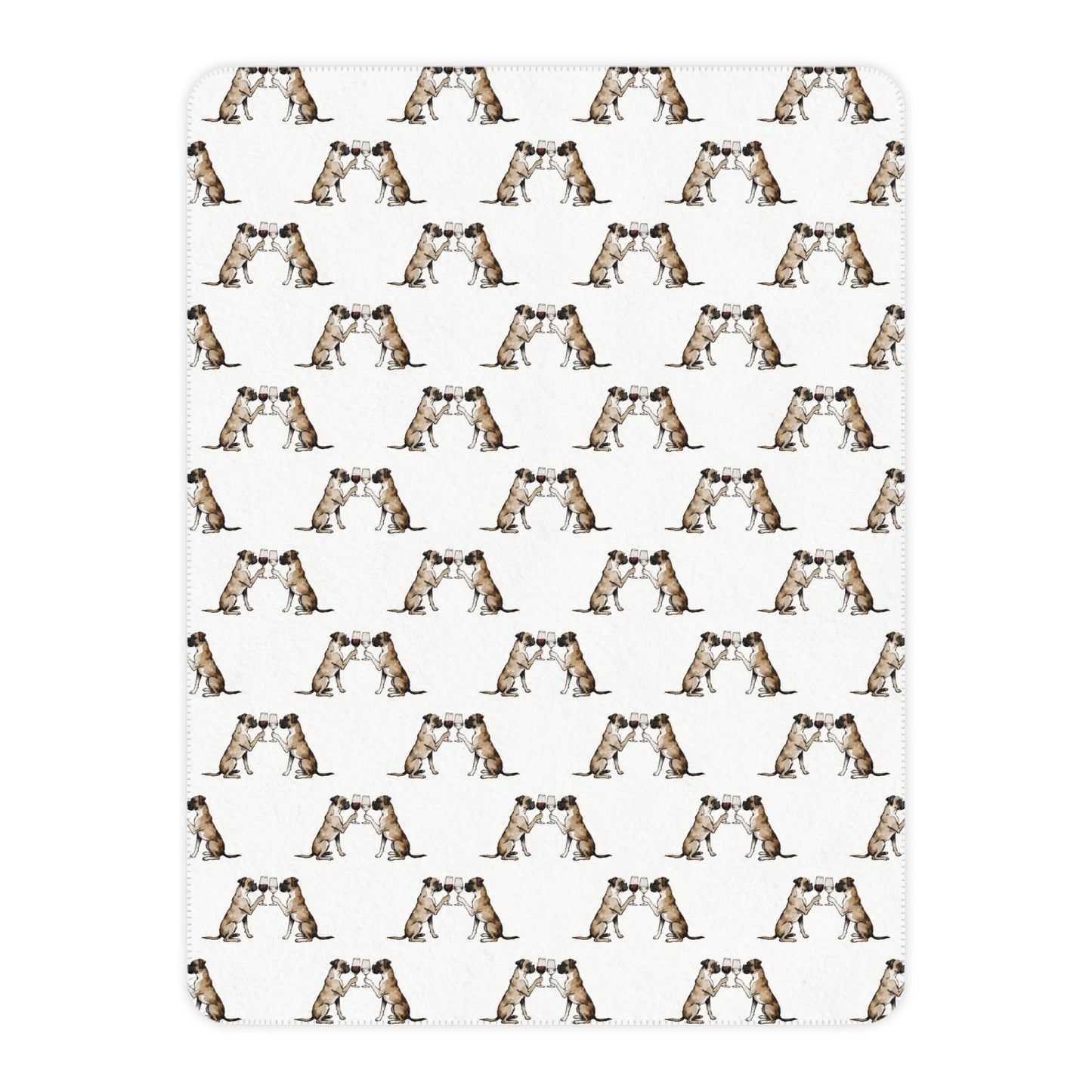 Happy Hour Boxer Sherpa Blanket
