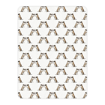 Happy Hour Boxer Sherpa Blanket