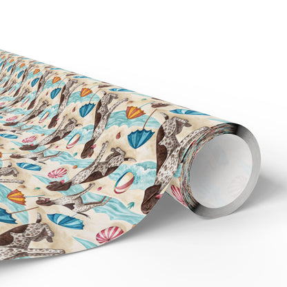 German Shorthaired Pointer Beach Wrapping Paper