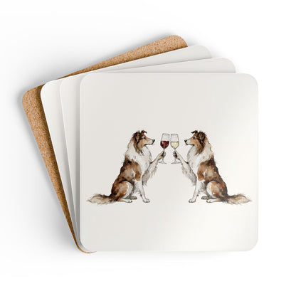 Happy Hour Collie Coaster Set