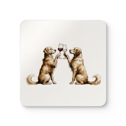 Happy Hour Golden Retriever Coaster Set