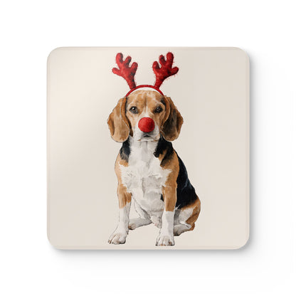 Reindog Beagle Coaster Set