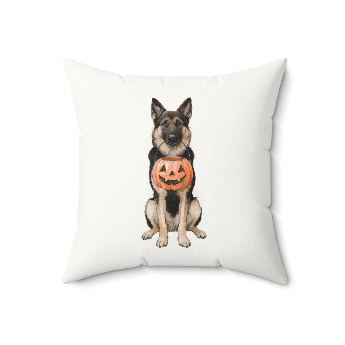 Trick-or-Treat German Shepherd Throw Pillow