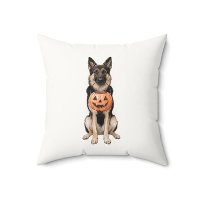 Trick-or-Treat German Shepherd Throw Pillow