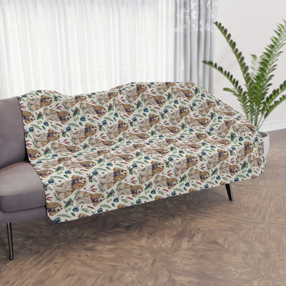 Dapper Cocker Spaniel Sherpa Blanket