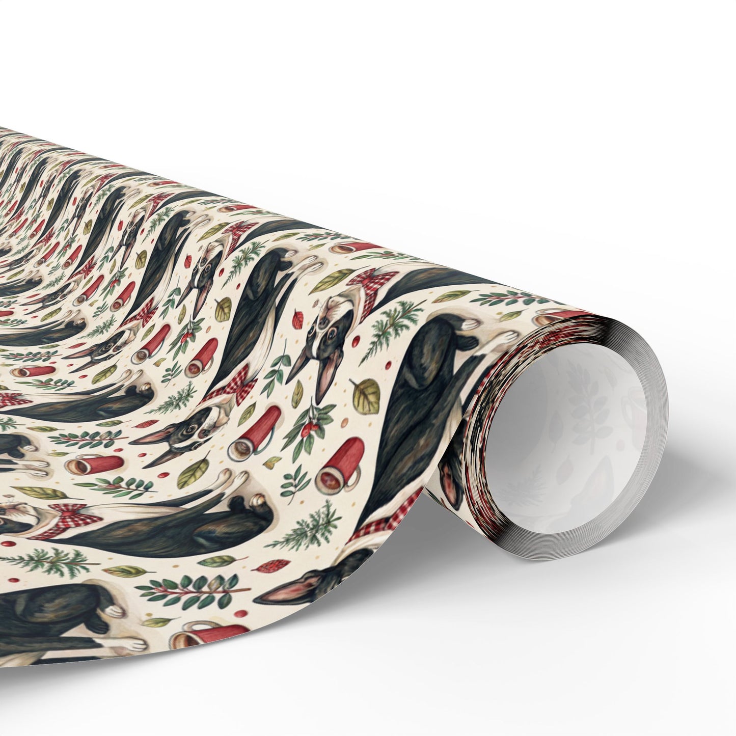 Dapper Boston Terrier Christmas Wrapping Paper