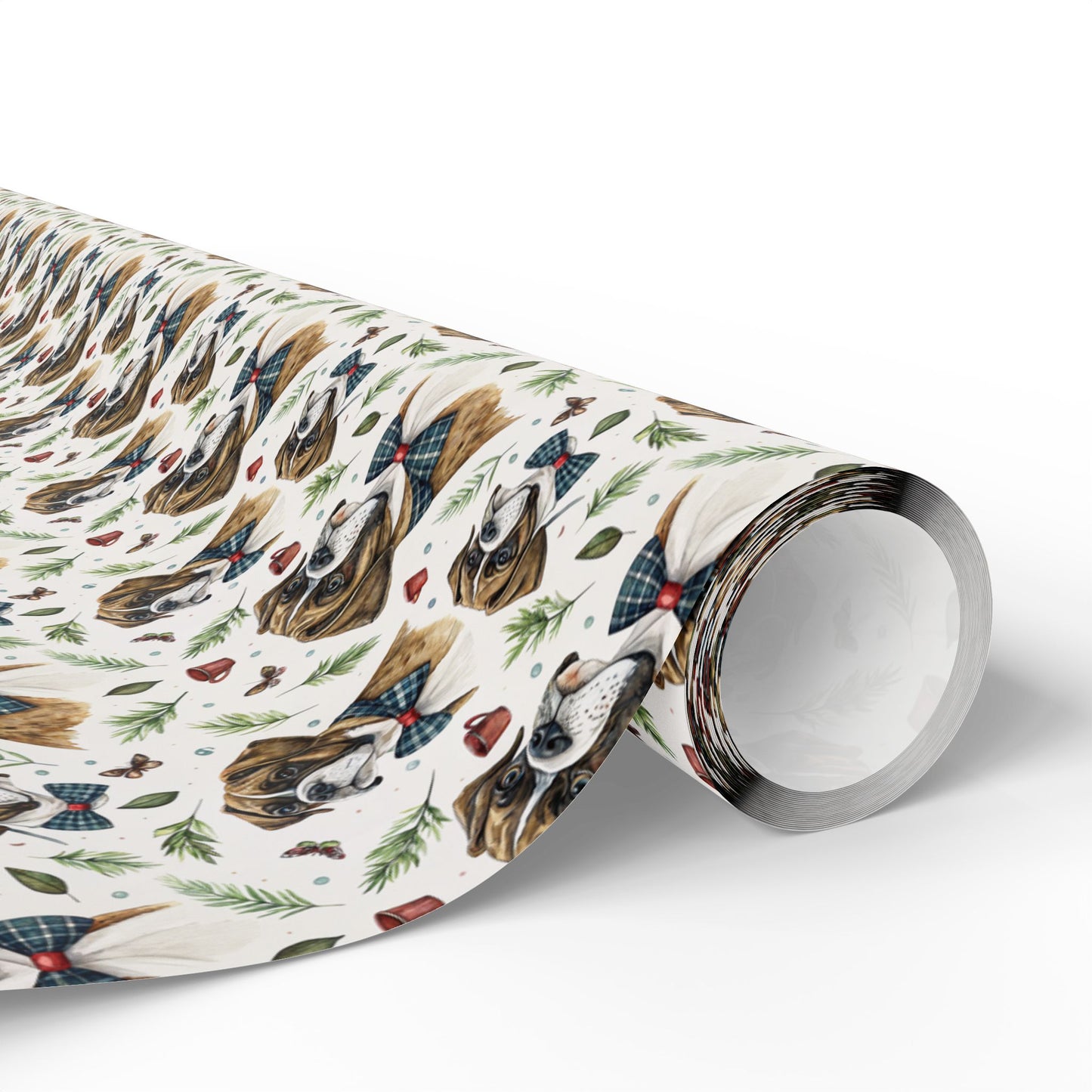 Dapper Boxer Wrapping Paper — Bow Tie & Botanicals