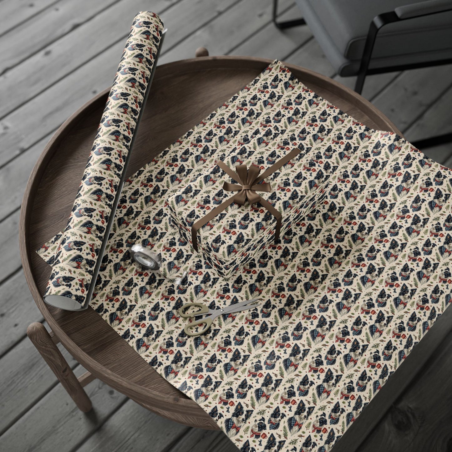 Dapper Border Collie Wrapping Paper