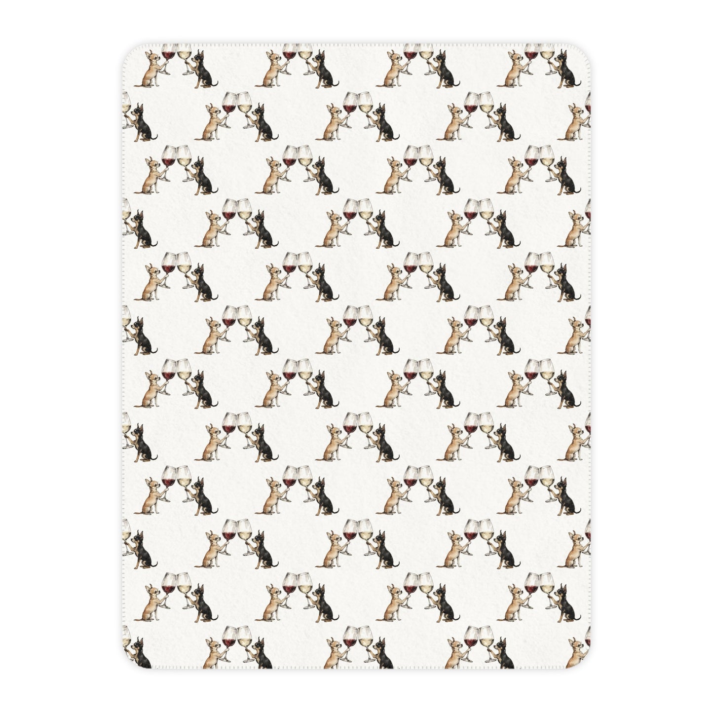 Happy Hour Chihuahua Sherpa Blanket