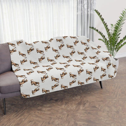 Happy Hour Cocker Spaniel Sherpa Blanket