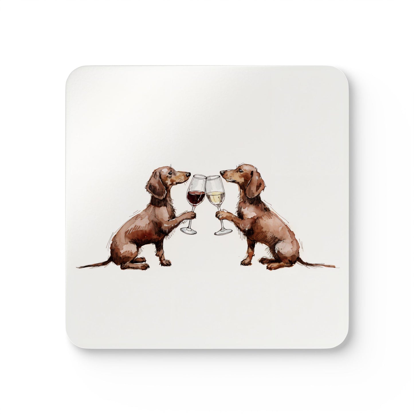 Happy Hour Dachshund Coaster Set