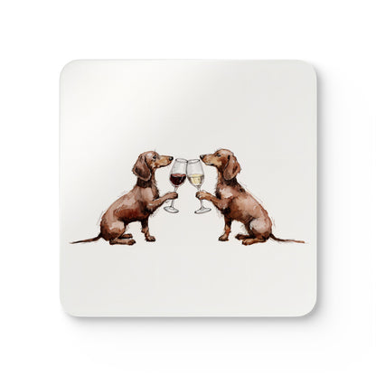 Happy Hour Dachshund Coaster Set