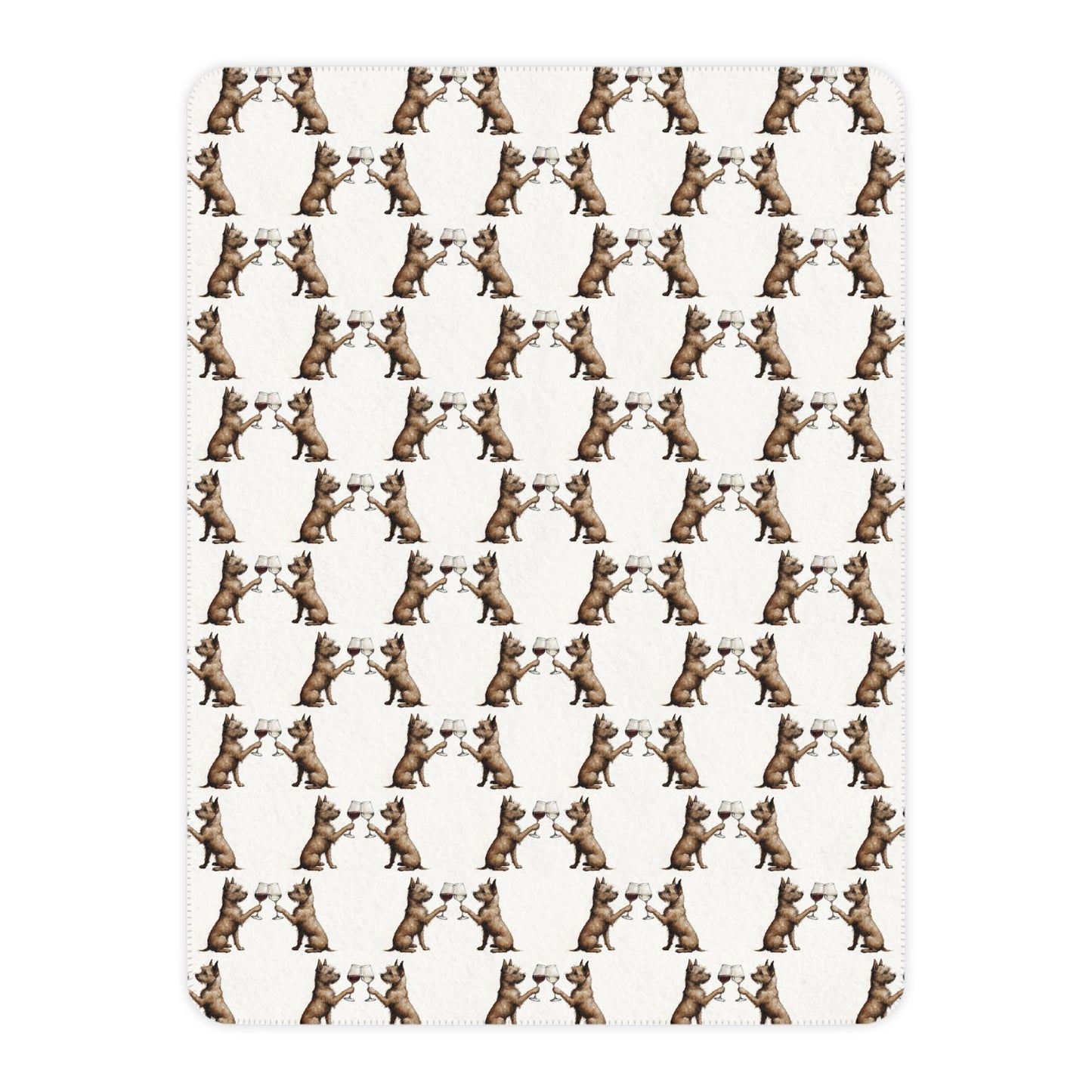 Happy Hour Norwich Terrier Sherpa Blanket