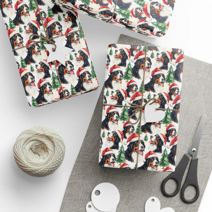 Santa Paws: Bernese Mountain Dog Christmas Wrapping Paper